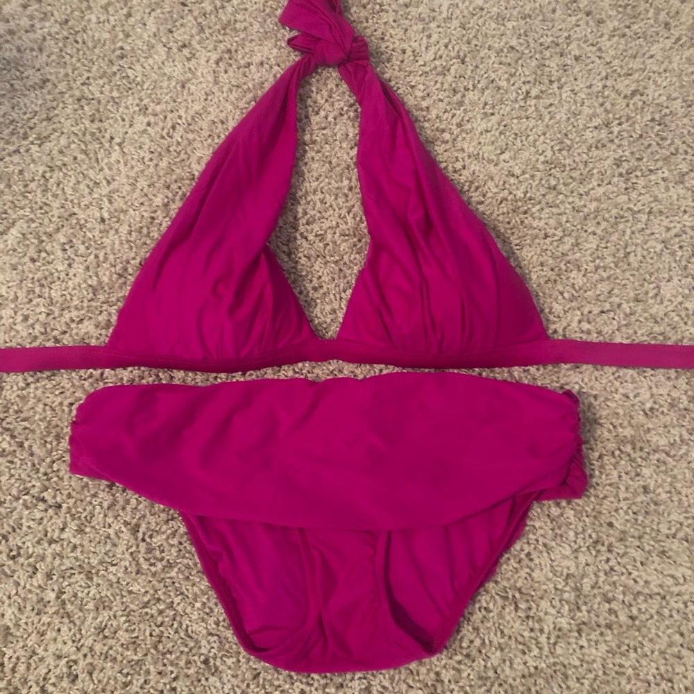 Badgley Mischka Fuschia CUTE bikini size 6